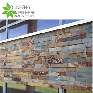 China Stacked Stone Veneer Panel Slate Wall Brick